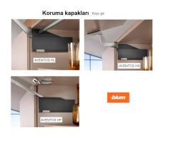 Blum Aventos HF/HL/HS Güç Ünitesi SAĞ Kapak Koyu Gri Renk (22.8001RTGR)