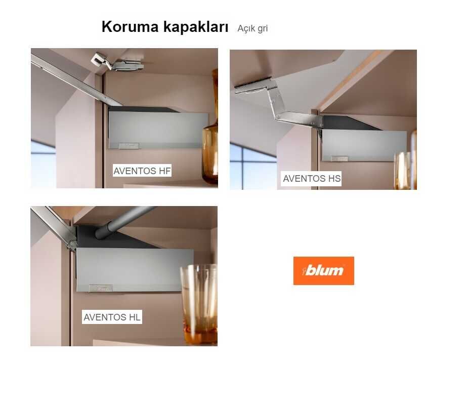 Blum Aventos HF/HL/HS Güç Ünitesi SAĞ Kapak Gri Renk (22.8001R)