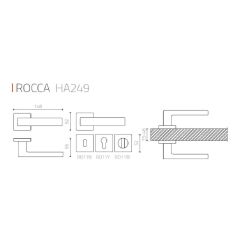 Rocca Rozetli Kapı Kolu Antik Rengi(HHA249RO11N ABM)