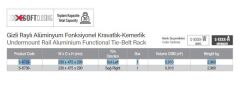 Starax Gizli Raylı Alüminyum Fonksiyonel Kravatlık-Kemerlik (S-6726-A)