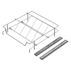 Starax Krom Renk Alttan Raylı Ayakkabılık (S-6102-C)