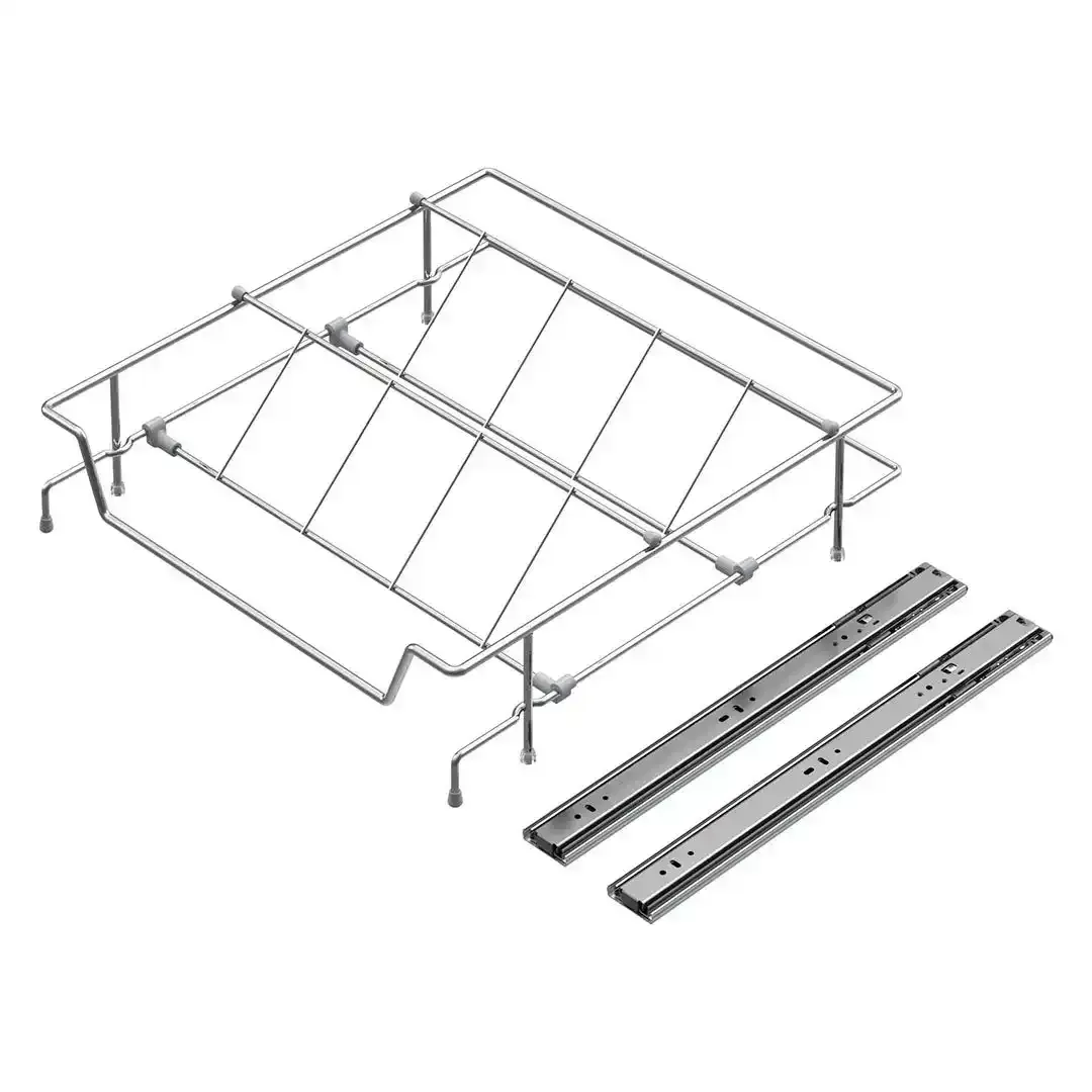 Starax Krom Renk Alttan Raylı Ayakkabılık (S-6101-C