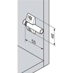 Blum Stop Gövdesi BLUMOTION Haç Tipi Tekli Adaptör Plaka Gri (970.1501)