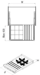 Starax Gizli Raylı Alüminyum Çekmeceli Pantolonluk Frenli Beyaz Modül 90cm (S-6706-W)