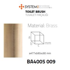 System Tuvalet Fırçalığı Antik Sarı Renk (BA4005 009 ABM)