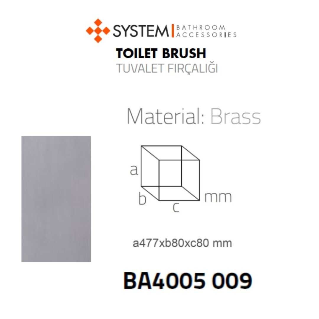 System Tuvalet Fırçalığı Füme / Antrasit Renk (BA4005 009 BBN)