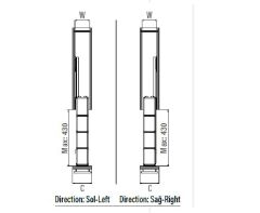 Starax Çift Açılım Gizli Raylı 4 Sepetli Ahşap Tabanlı Sol Şişelik Frenli Krom 15cm (S-2919-C)