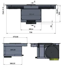 Hafele OPUS PLUS Ankastre İndüksiyonlu + Davlumbaz Entegre Ocak 77cm 2 Flex Siyah