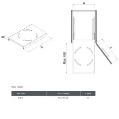 Starax 2241 Raylı Tüpçek Antrasit Modül 40cm (S-2241-A)