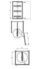 Starax Mini Döner Sepetli Banyo Seti Çap 25cm Krom (S-8401-C)