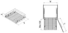 Starax Premium Bağımsız Çift Açılım Gizli Raylı Çekmece Frenli Modül 80cm Beyaz (S-2338-P-W)