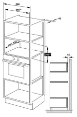 Hafele ETERNAL Mikrodalga Fırın Ankastre 20L Inox