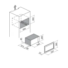 Hafele Plano Çerçeve (Mikrodalga Fırın) 60x39cm