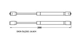 Samet Gazlı Piston 60 Newton Gri