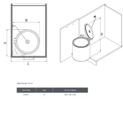 Starax Paslanmaz Çöp Kovası 10 Litre Modül 40cm (S-2251-SS)