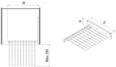 Starax Raylı Pantolon Askısı Antrasit 500 x 420 x 90mm (S-6035-A)