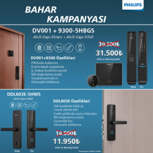 Philips Akıllı Kilit 9300 + Philips Akıllı Kapı Ekranı DV001